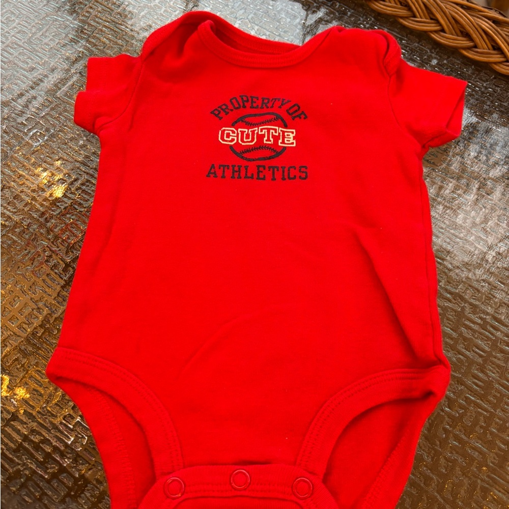 Carter's Red 'Cute Athletics' Baby One-Piece Bodysuit